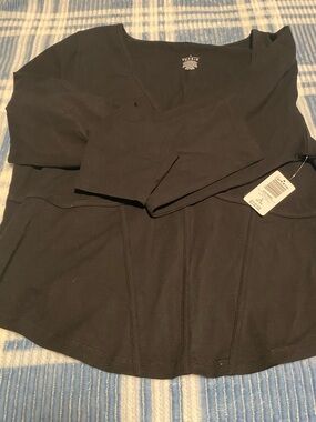 torrid Black V-Neck Peplum Top